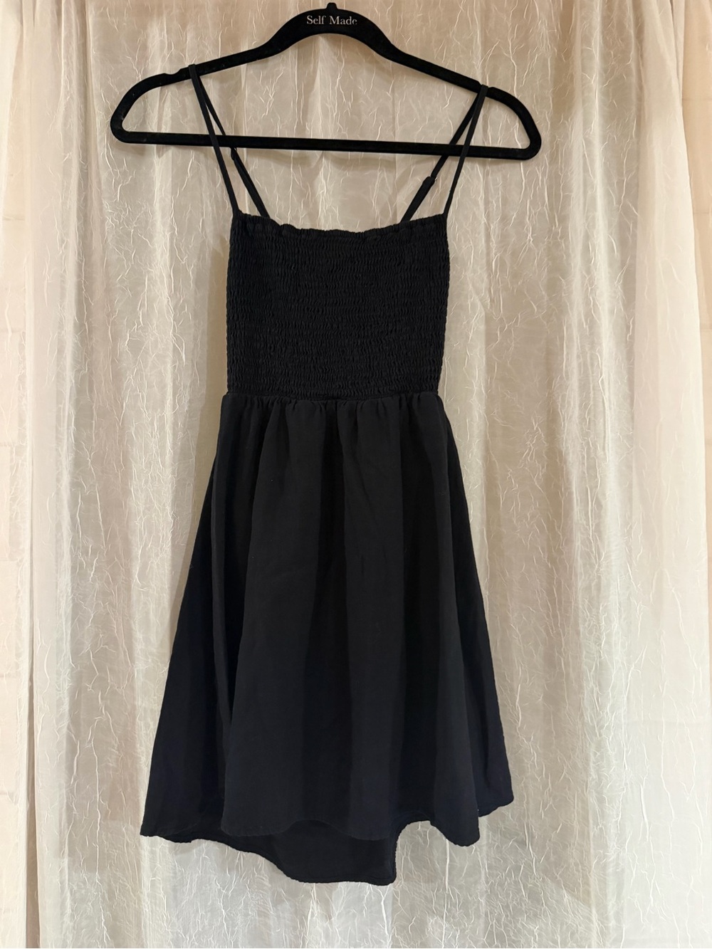 Princess Polly Black Smocked Strap Dress